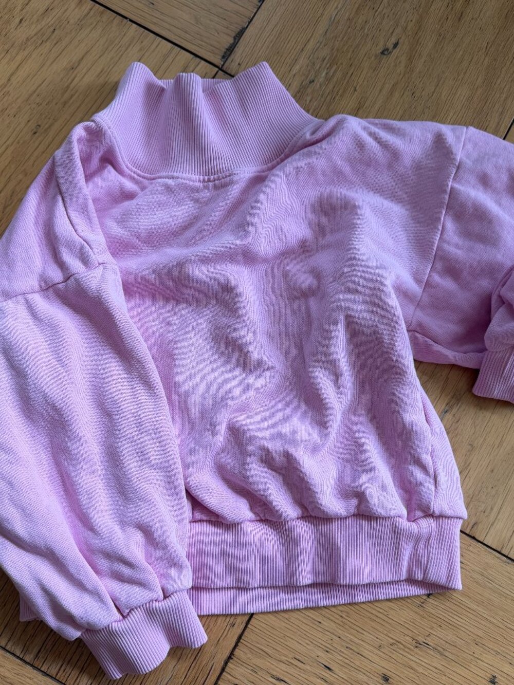 Morley Kids Light Pink Mock Neck French Terry Sweatshirt Pullover Size 6